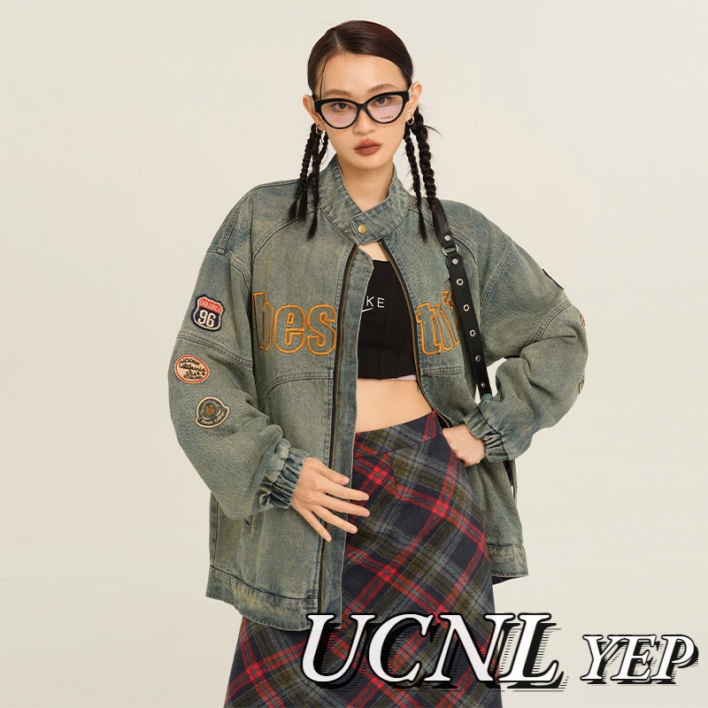 Áo Khoác denim Dáng Rộng Phong Cách retro Hong Kong Thời Trang Mùa Xuân Mới 2023 Cho Nam