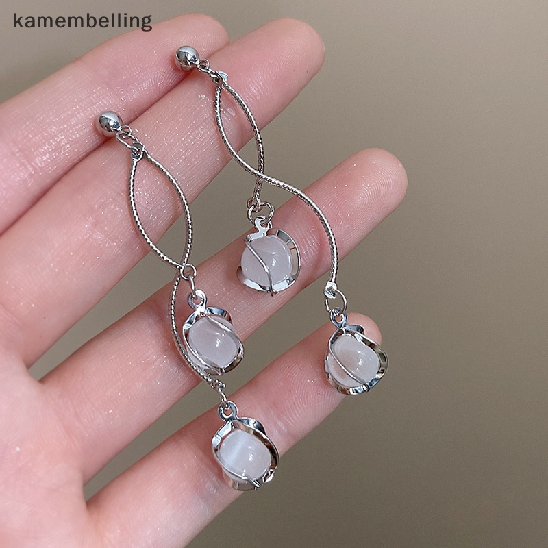 Đôi Khuyên Tai Dài Đính Đá Thời Trang Thanh Lịch Cho Nữ