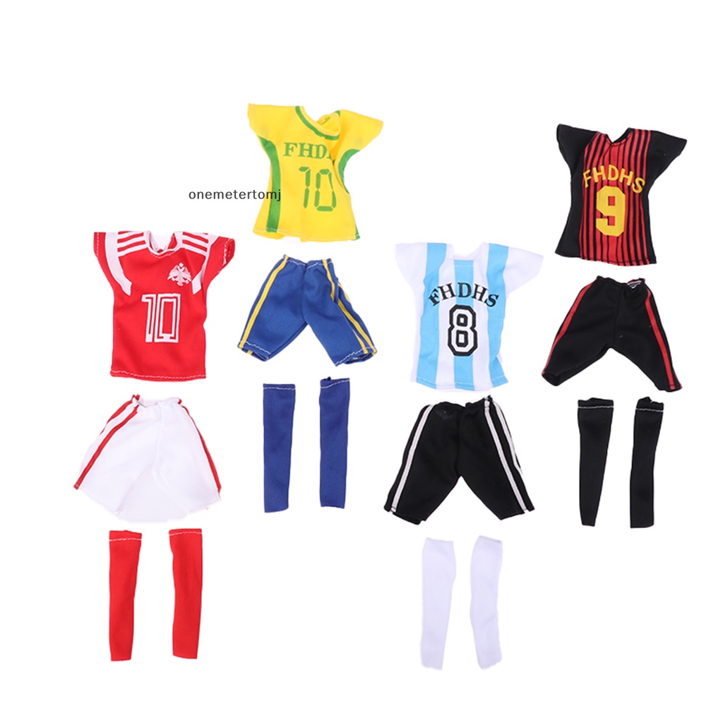 1 Bộ Quần Áo Bóng Đá Ngắn Tay Cho Búp Bê