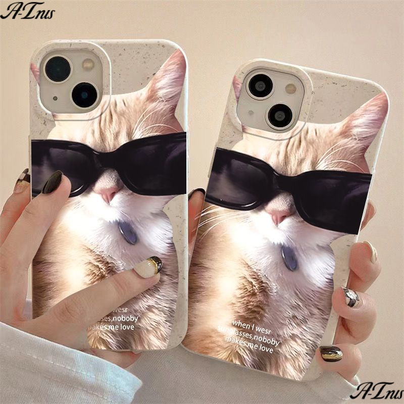 Ốp Điện Thoại Dẻo Họa Tiết Chú Mèo Đơn Giản Chống Sốc Cho Iphone 7plus8iphone12 14pro 13 11max YYG7