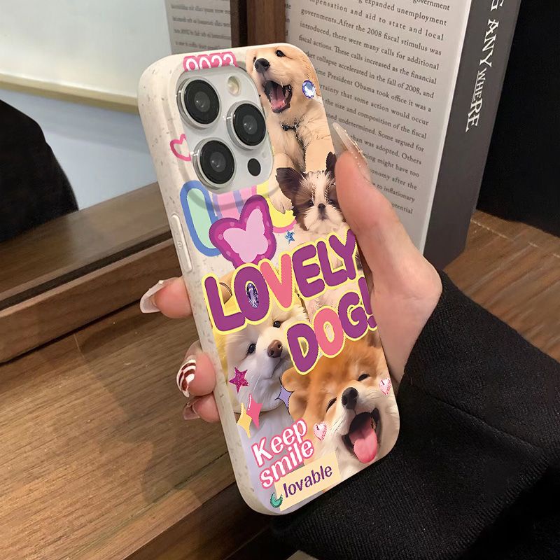 Ốp Điện Thoại Mềm Chống Sốc In Hình Chú Chó Dễ Thương Cho Iphone 13plus 14pro11 12 8 7 max