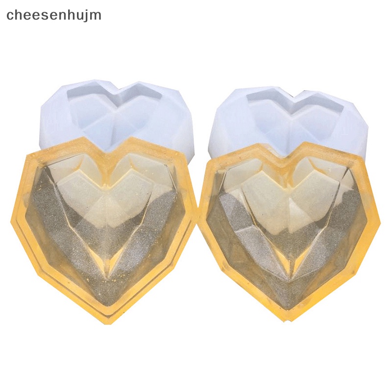 Bộ 2 Khuôn Silicon Làm Hộp Đựng Trang Sức Hình Trái Tim