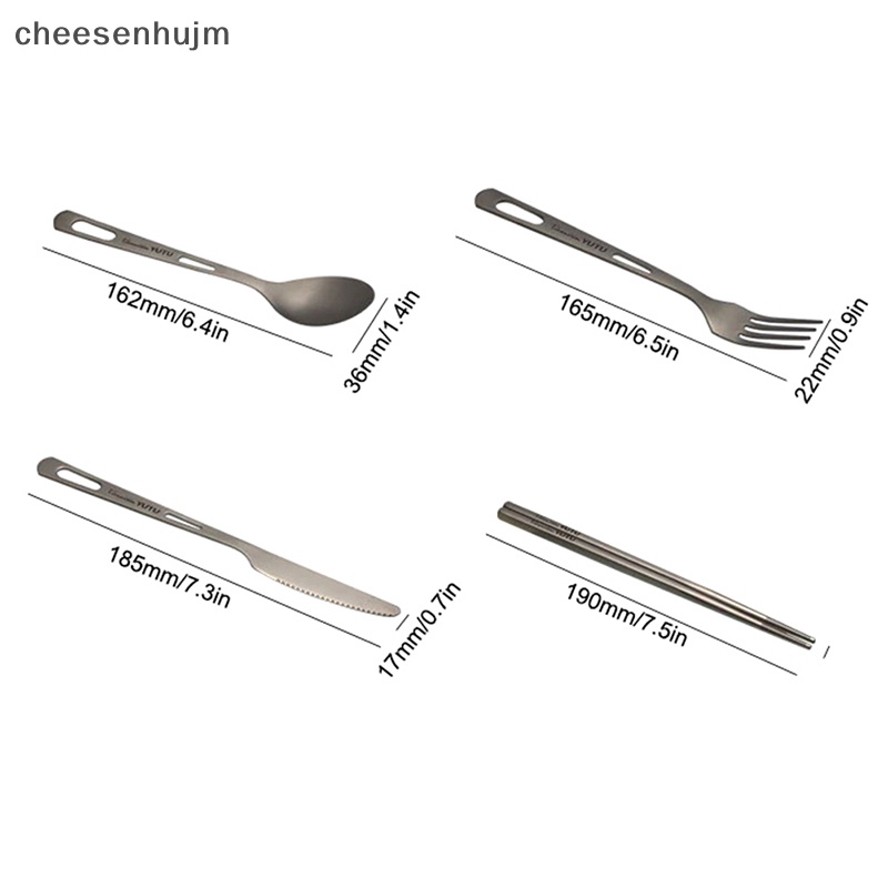 Bộ Muỗng Nĩa Bằng Titan Nguyên Chất Tiện Dụng Cho Gia Đình