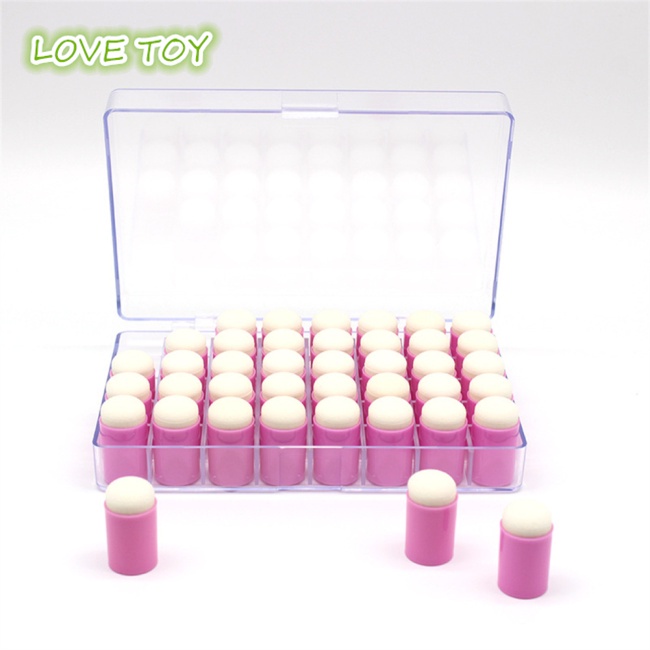 Hộp 40 Miếng Bọt Biển Đeo Ngón Tay Hỗ Trợ Vẽ Tranh