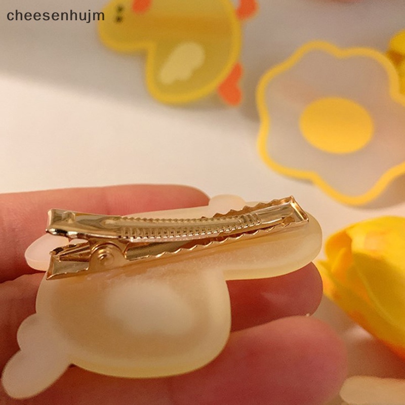 Kẹp Tóc Vịt Bằng Nhựa Màu Vàng Phong Cách Hàn Quốc Dễ Thương Cho Bé Gái