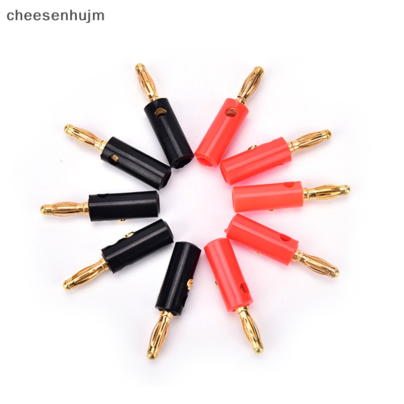 Set 10 Đầu Nối Chuối Mạ Vàng 4mm Chuyên Dụng Cho Loa Âm Thanh