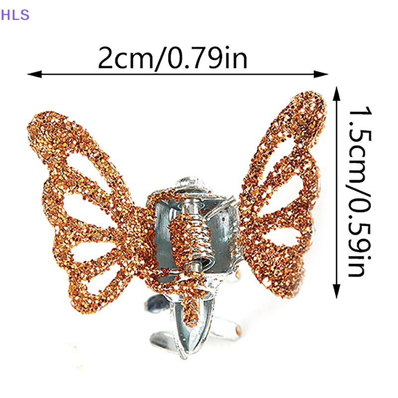 Set 2 Kẹp Tóc Càng Cua Nhỏ Hình Bướm Dễ Thương Thời Trang Cho Nữ