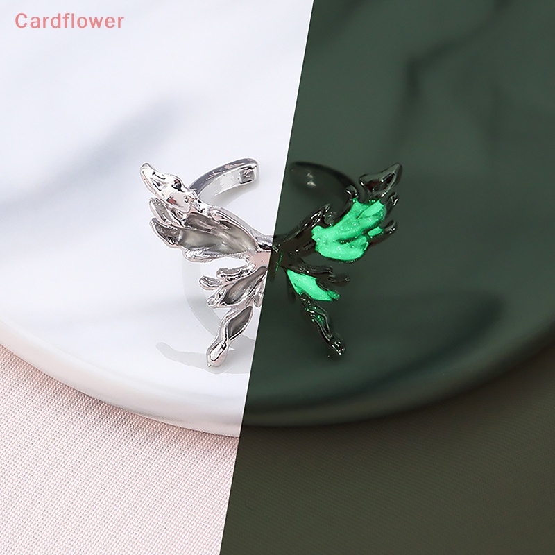 < Cardflower > Nhẫn Hở Hình Bướm Pha Lê Nhẹ Nhàng Đơn Giản Cá Tính Thời Trang Kiểu Pháp Có Thể Điều