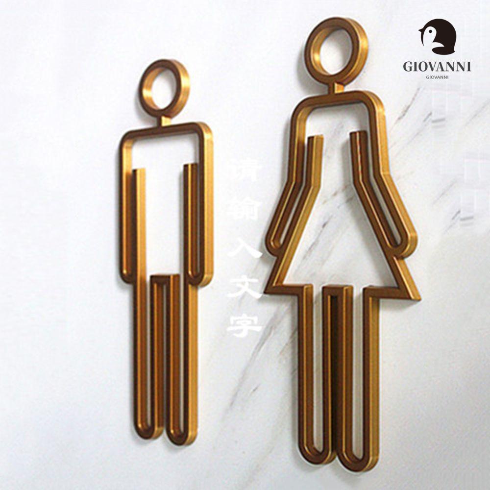 GIOVANNI 1 Bảng Kí Hiệu Nhà Vệ Sinh Bằng Acrylic Sáng Tạo