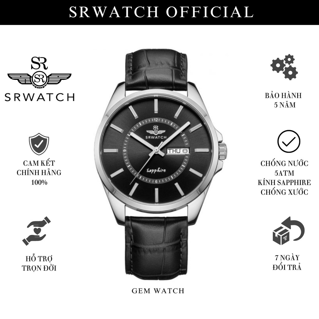 Đồng Hồ Nam SRWATCH TE SG1902.4101TE Kính Sapphire - Chính Hãng Bảo Hành 5 năm - Srwatch Vietnam