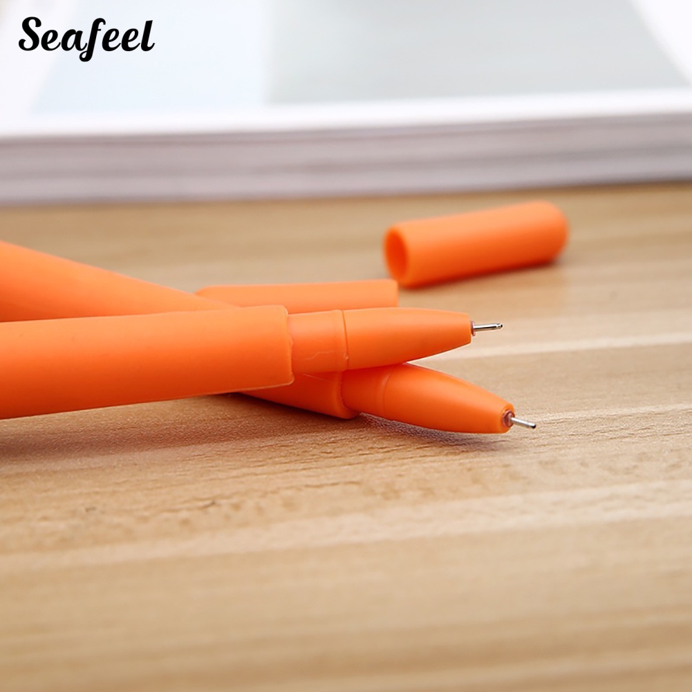 Bút Mực Gel Đen Ngòi 0.5mm Hình Thỏ Cà Rốt Dễ Thương