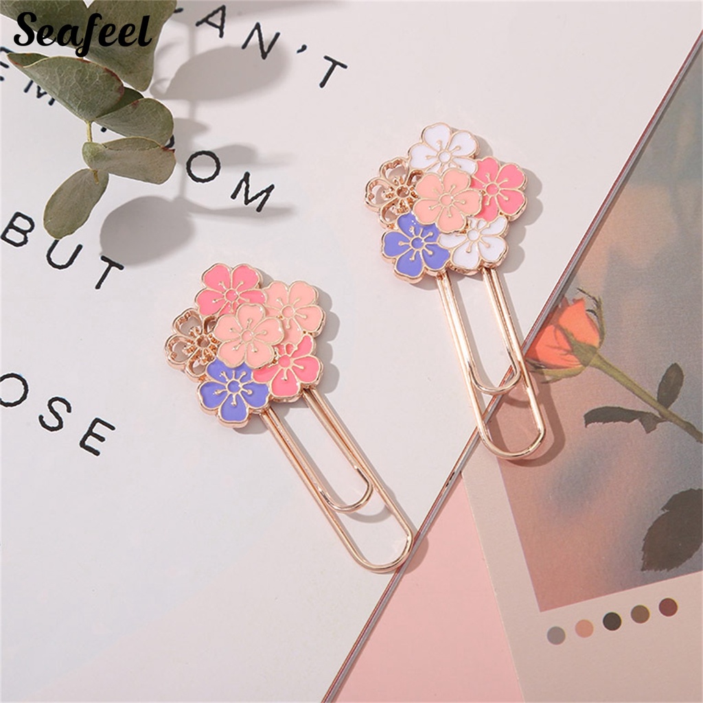 Kẹp Giấy Đánh Dấu Trang Sách Bằng Hợp Kim Kẽm Nhiều Màu Sắc Chống Phai Dễ Thương Dành Cho