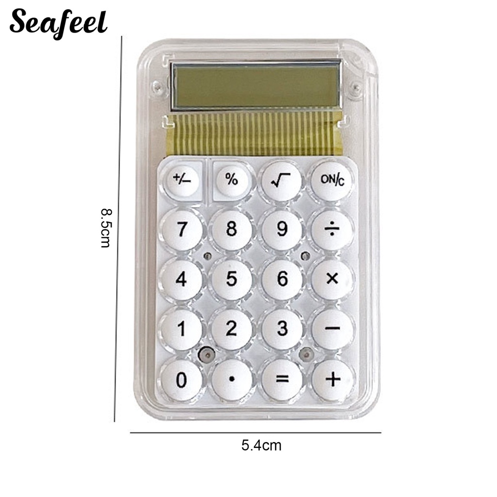 Máy Tính Mini 8 Số Trong Suốt Không Gây Tiếng Ồn