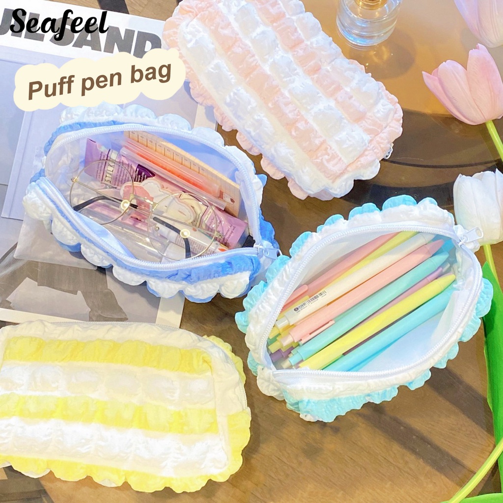 Túi Đựng Bút Chì Mềm Mịn Chống Bụi Tiết Kiệm Không Gian Có Khóa Kéo