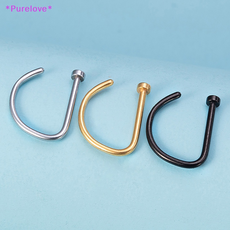 Set 3 Khuyên Mũi 18G Bằng Thép Không Gỉ Cá Tính Dành Cho Nữ Mới