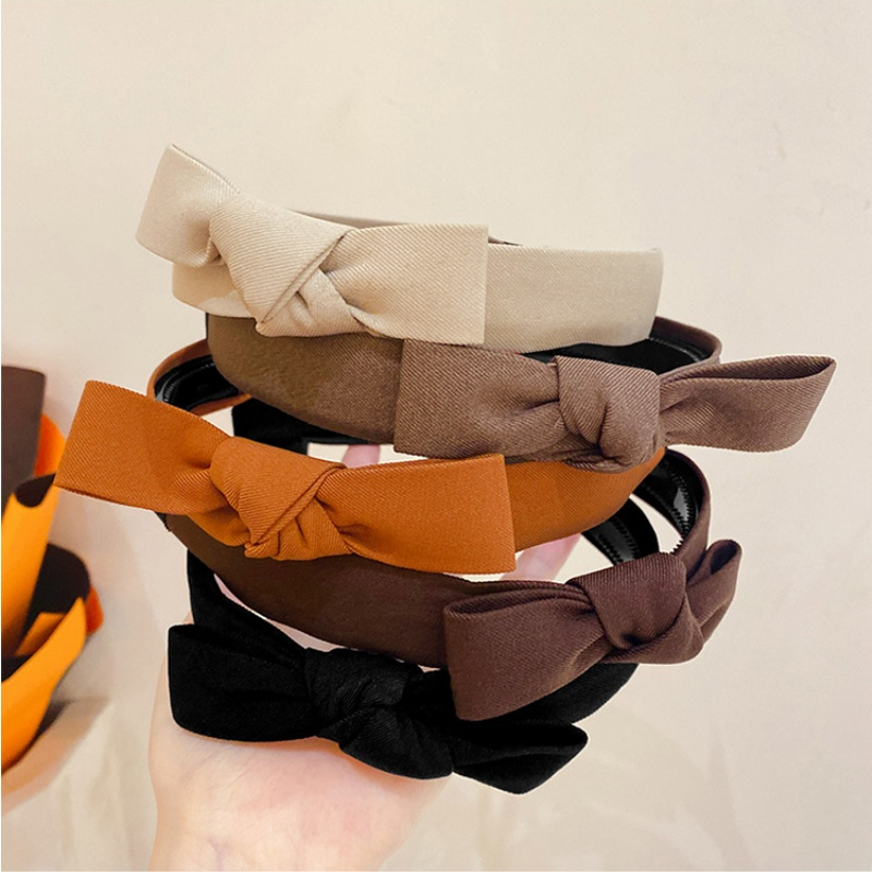 Băng Đô Nơ Vải Bản Rộng Thời Trang Mùa Hè Hàn Quốc Đa Năng Dành Cho Bạn Nữ Rửa Mặt