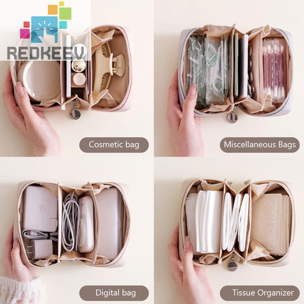 Túi Da PU Đựng Mỹ Phẩm Sức Chứa Lớn Tiện Dụng Cho Nữ