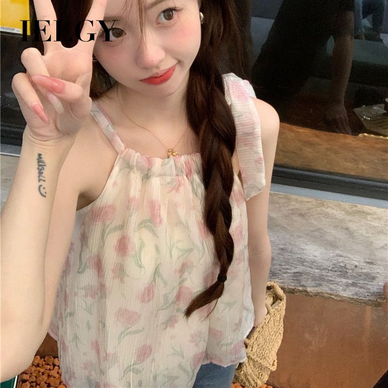 Áo Hai Dây Thắt Nơ Phong Cách Phương Tây Dành Cho Nữ