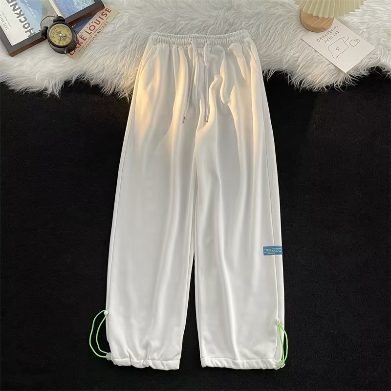 Quần Dài Dây Rút Màu Sắc Đơn Giản Phong Cách Retro Cho Nam