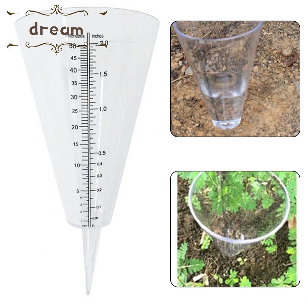 【DREAMLIFE】Rain Gauge Ground Precipitation Measurement Measuring Plastic Transparent