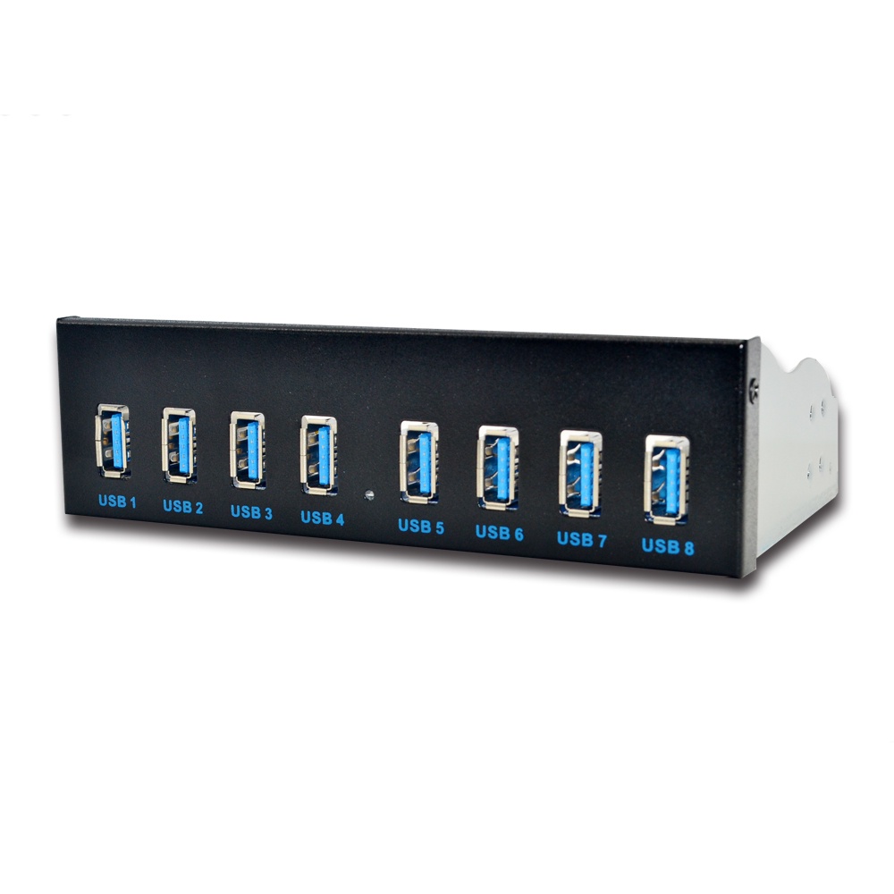 8 cổng USB Hub USB3 5.25 USB 3.0 Bộ chia bảng điều khiển phía trước USB 3.0 Hub cho PC USB-HUB Nhiều