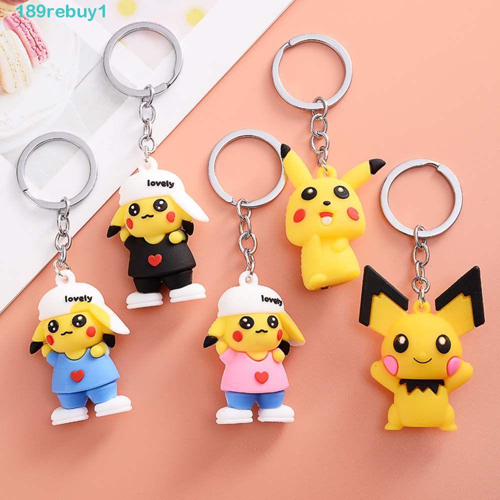 Móc Khóa Bằng PVC Hình Pokemon REBUY1 Dễ Thương