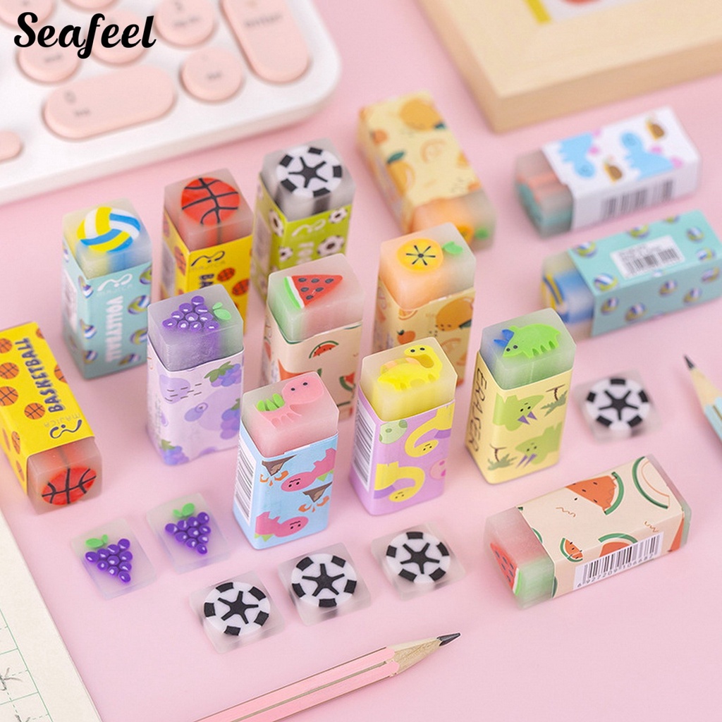 Cục Tẩy Mini Không Để Lại Dấu Vết Họa Tiết Trái Cây Hoạt Hình Dành Cho Học Sinh