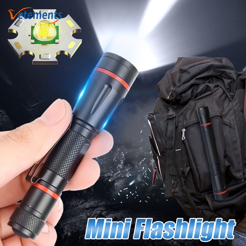 Đèn Pin LED Cầm Tay Mini Bằng Hợp Kim Nhôm Chống Nước Dùng Khi Đi Cắm Trại