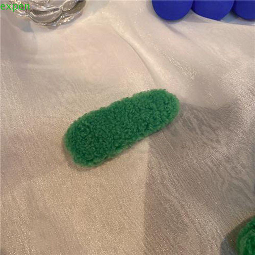 EXPEN Kẹp Tóc Lông Nhung Dày Dặn Phong Cách Hàn Quốc Dễ Thương Xinh Xắn