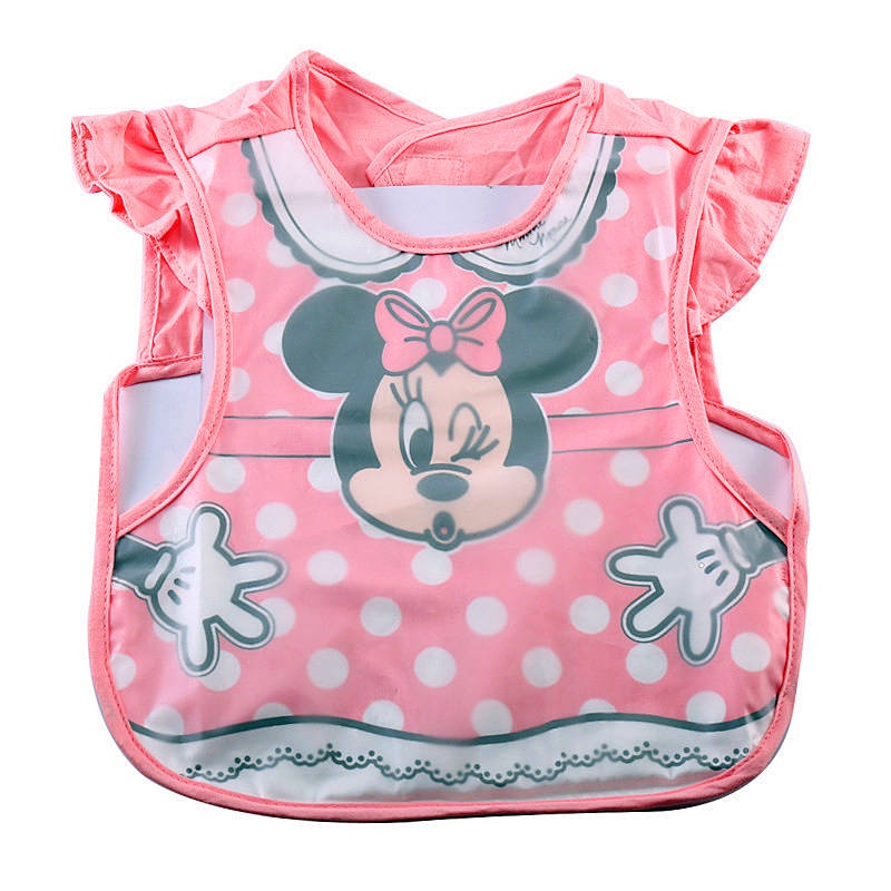 Disney Kids' Bib Rice Bib Silicone Waterproof Three-Dimensional Baby Washable Super Soft Saliva Large Silicone HEGK