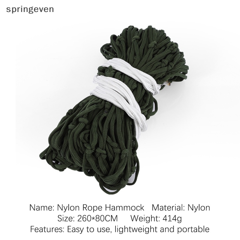 Võng Lưới Đan 10 Sợi nylon Dày Dặn Nhỏ Gọn Dễ Dàng Mang Theo Trong Nhà / Ngoài Trời