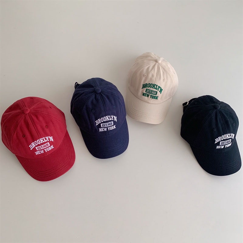 Mũ Lưỡi Trai Màu Trơn Thêu Chữ Thời Trang Mùa Hè Cho Bé