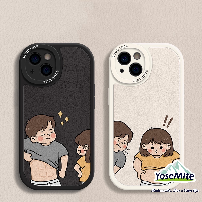 Ốp Điện Thoại iPhone Cặp đôi Cậu bé và cô gái TPU Cho  14 XR 13 11 12 Pro Max 8 7 6 6S Plus X Xs Max Se 2020 13 12 11
