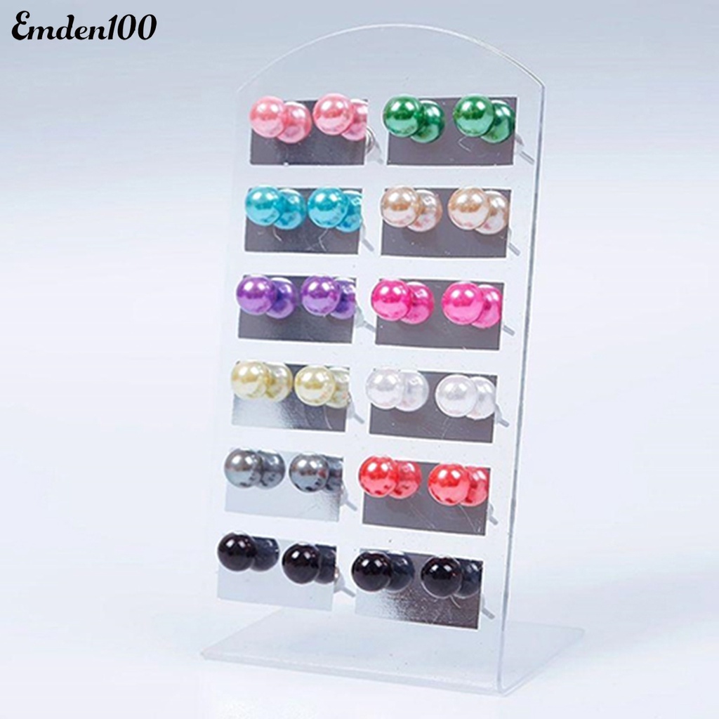 Set 12 Cặp Bông Tai Ngọc Trai Giả Thời Trang Nữ