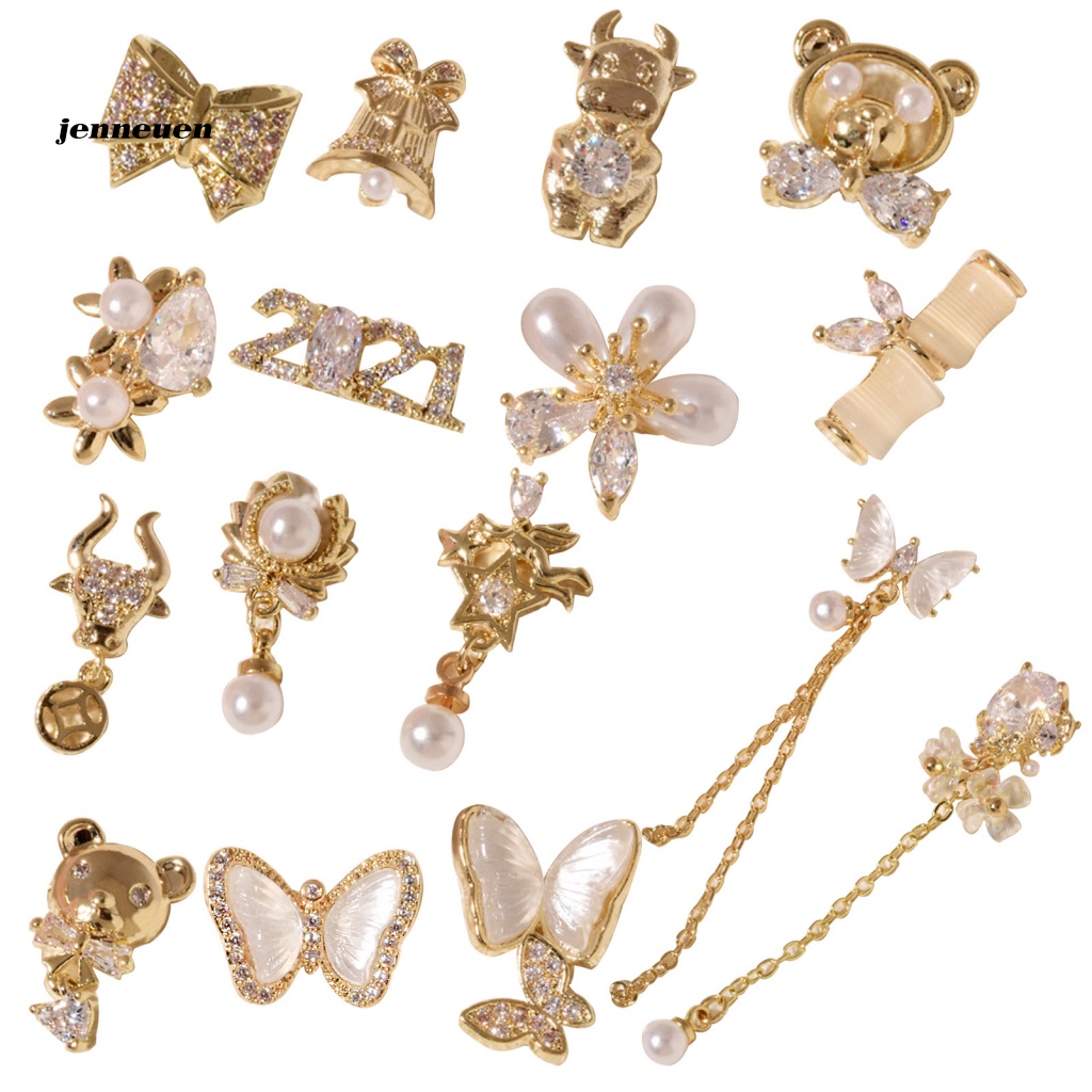 Phụ Kiện Trang Trí Móng Tay Đính Đá Zircon Lấp Lánh DIY