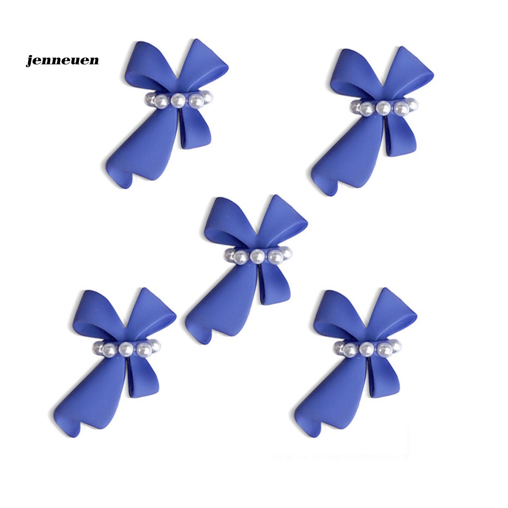 Bộ 5 Phụ Kiện Trang Trí Móng Tay Hình Nơ 3D Xinh Xắn