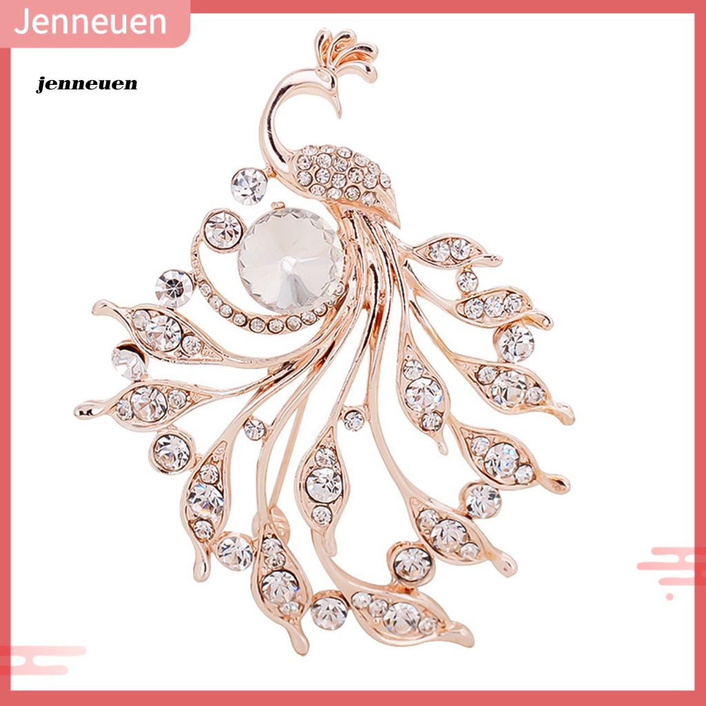 Trâm Cài Áo Hình Chim Công Đính Đá Sang Trọng