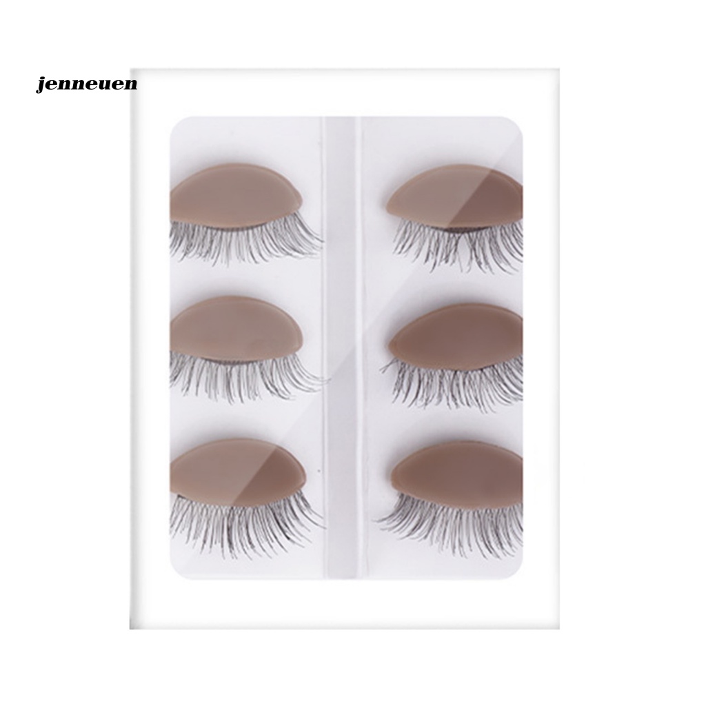Set 3 Cặp Mô Hình Đầu Ma Nơ Canh Trọng Lượng Nhẹ Hỗ Trợ Luyện Tập Trang Điểm Lông Mi