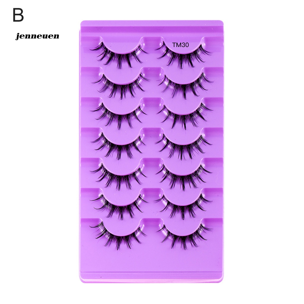 Bộ 7 Cặp Lông Mi Giả Cong Dày 3D Tự Nhiên Thoải Mái