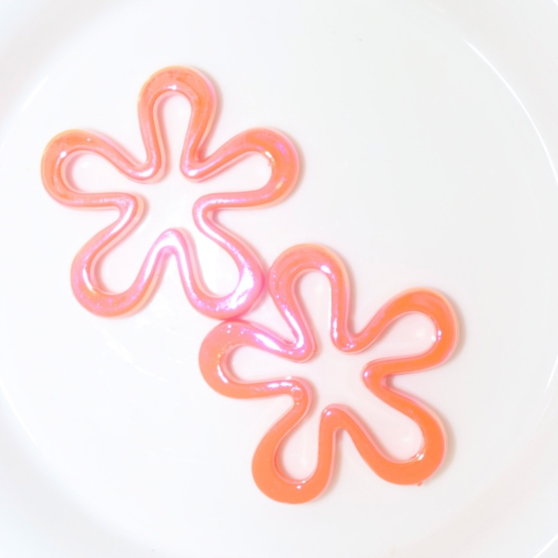 Vòng cổ / Vòng Tay / Khuyên Tai Hình Hoa Năm Cánh Bằng Acrylic UV DIY