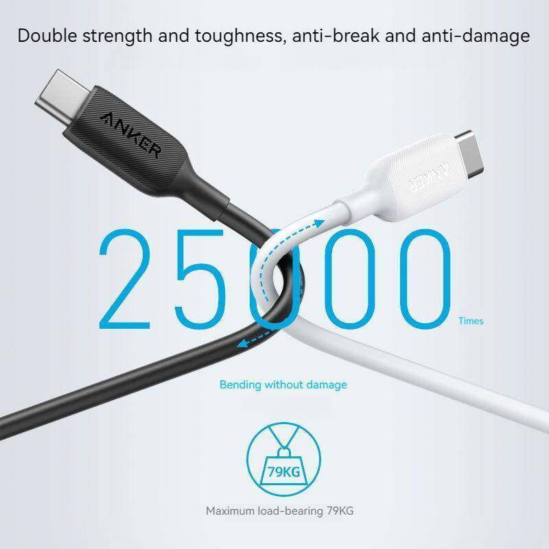 ANKER Dây Cáp Sạc Nhanh 543 USB-C Sang USB-C Type C 60W-100W III Cho Samsung Galaxy S20 Plus S9 S8 Plus