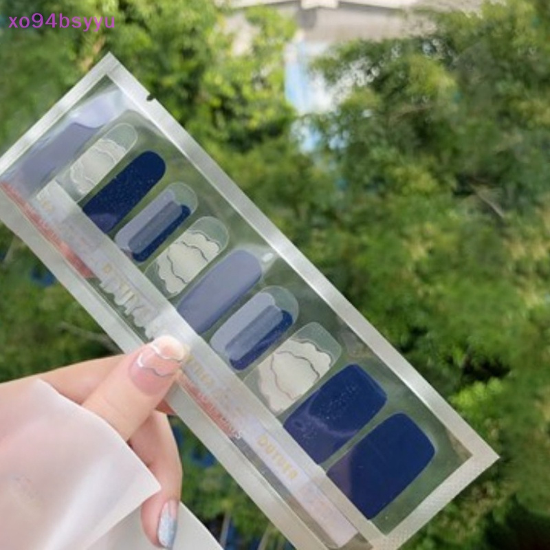 Miếng Dán Trang Trí Móng Tay xo94bsyyu Thời Trang Đính Kim Cương Xanh Dương Diy