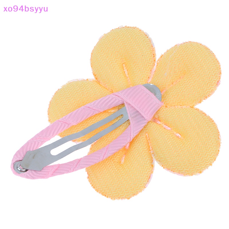 1 Cặp Kẹp Tóc Xo94Bsyu Họa Tiết Hoa Đơn Giản Đáng Yêu Cho Bé Gái