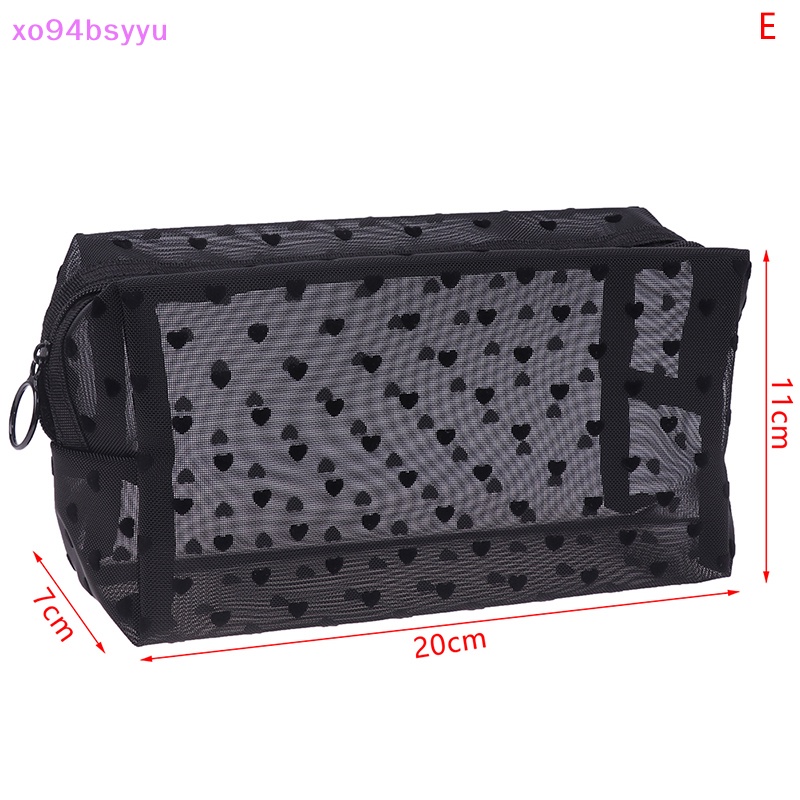 Túi Lưới Đựng Mỹ Phẩm Xo94Bsyu Màu Đen Có Khóa Kéo Tiện Dụng