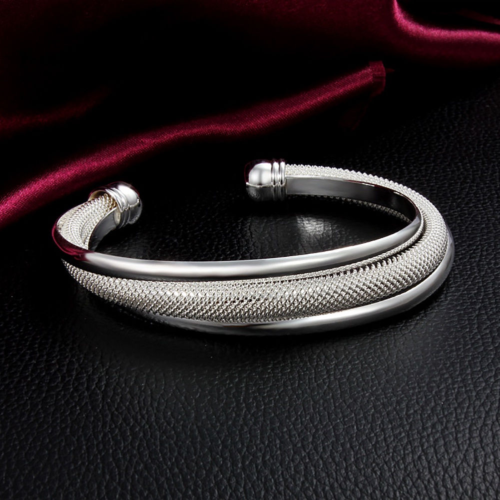 Vòng Đeo Tay Hở Mạ BạC ThiếT Kế KiểU Cổ ĐiểN ThờI Trang Cho Nữ