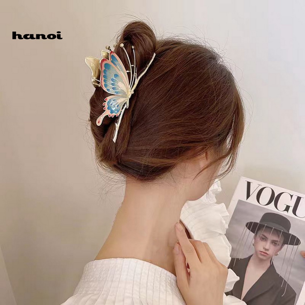 Kẹp Tóc Càng Cua Co Giãn Chống Trượt Ba Chiều Nhiều Màu Sắc Tươi Tắn Và Nghệ Thuật Có Răng Cưa Phù Hợp Cho Nữ