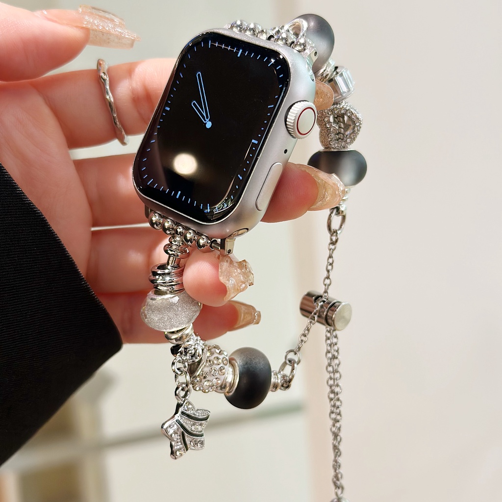 Dây Đeo Đồng Hồ iWatch Bằng Kim Loại Mỏng Thời Trang Mùa Hè Dễ Thương 42mm 40mm 45mm