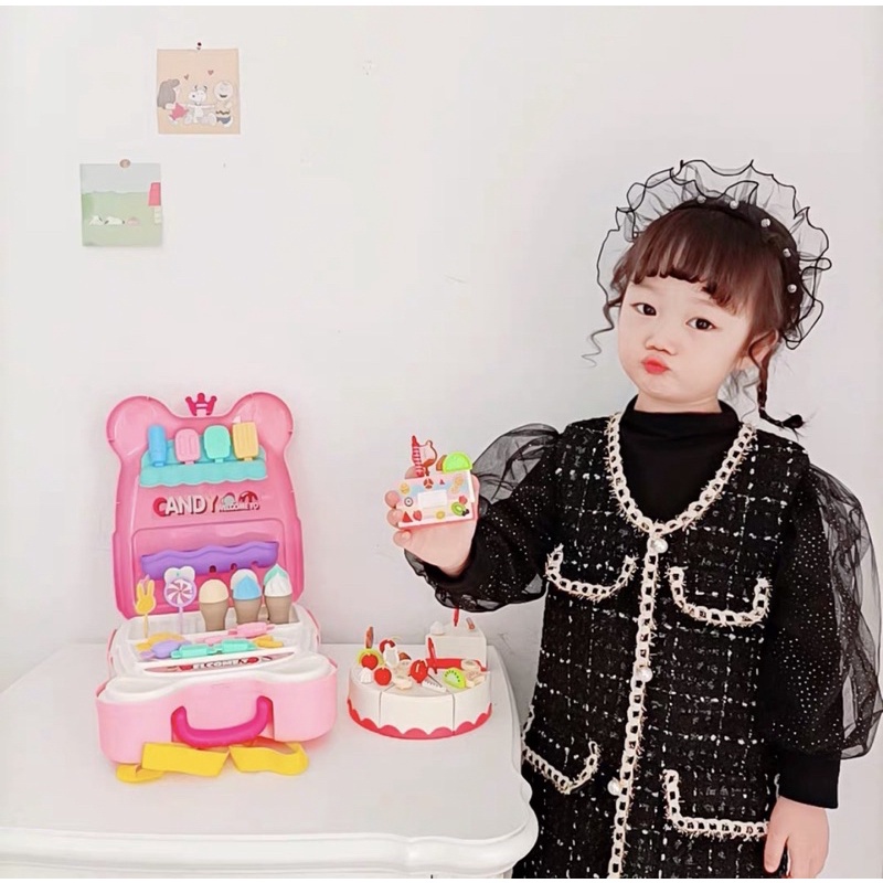 Đồ Chơi Bé Gái  Bộ Đồ Chơi Gia Đình Kẹo Ngọt Đồ Chơi Bánh Kem Cho Bé Siêu Xinh