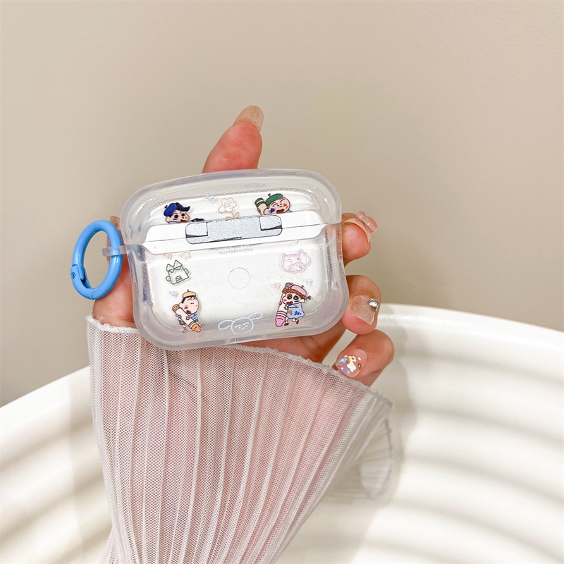 Vỏ Bảo Vệ Hộp Sạc Tai Nghe Bluetooth Không Dây Airpods1 / 2 3 Pro Pro2 Air Pods Pro 3 Hình Shin-Chan Dễ Thương Ốp