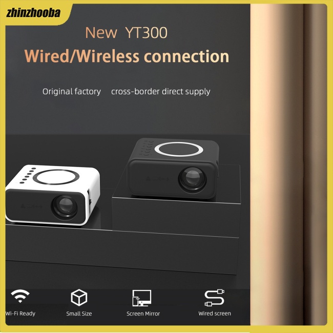 Fs Máy Chiếu Mini YT300 Màn Hình HD 16-100 Inch Điện Thoại